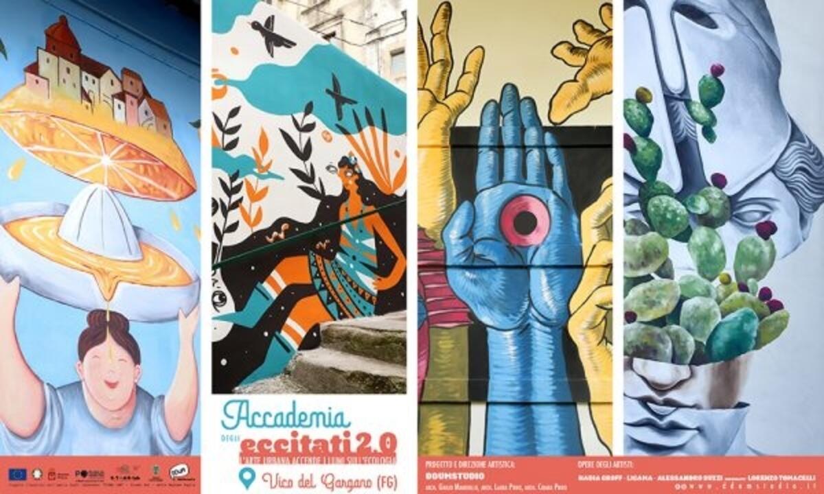 Vico del Gargano si colora, completati i murales dell’Accademia degli Eccitati 2.0. - 