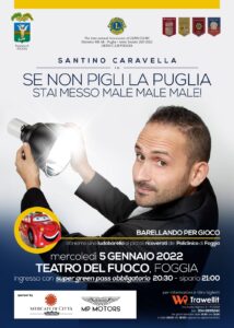 Foggia, risate per beneficenza: Lions Club e Santino Caravella insieme per donare ludobarelle ai bimbi del Riuniti
