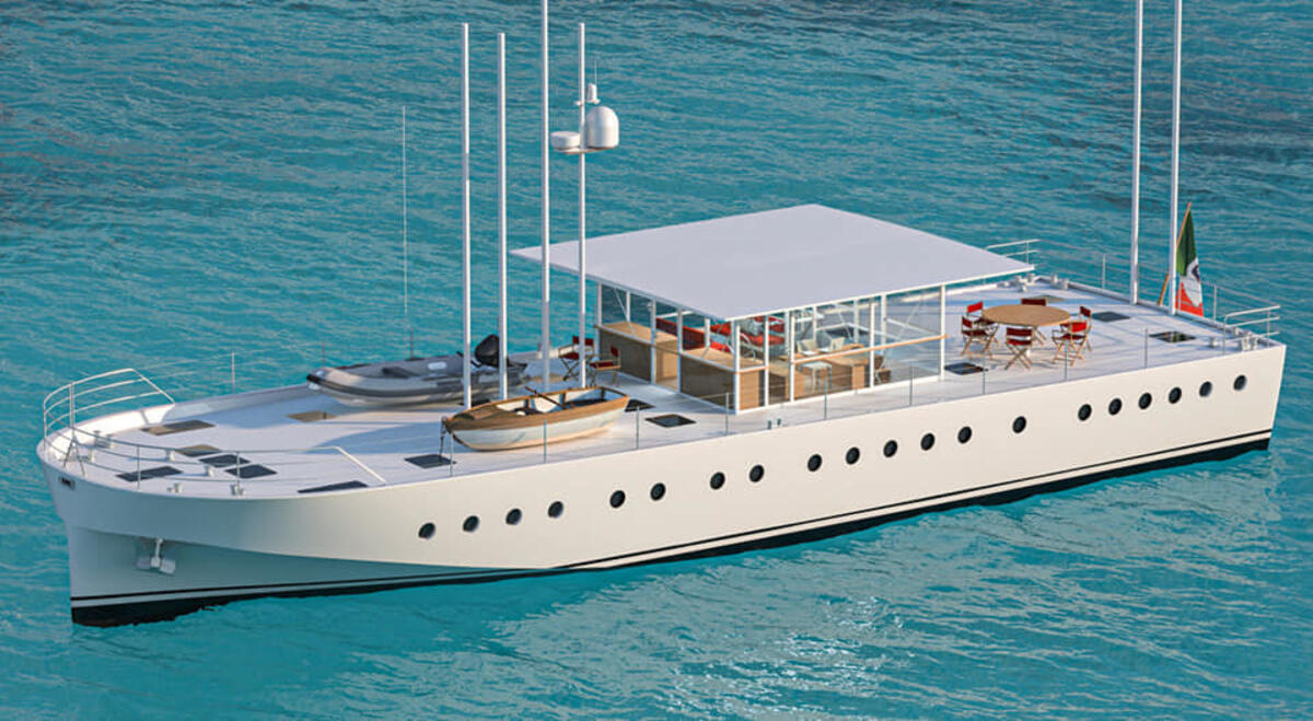 A Rodi Garganico arriva il superyacht "Pianosa" lungo 36 metri: 10 cabine e una piscina galleggiante - 