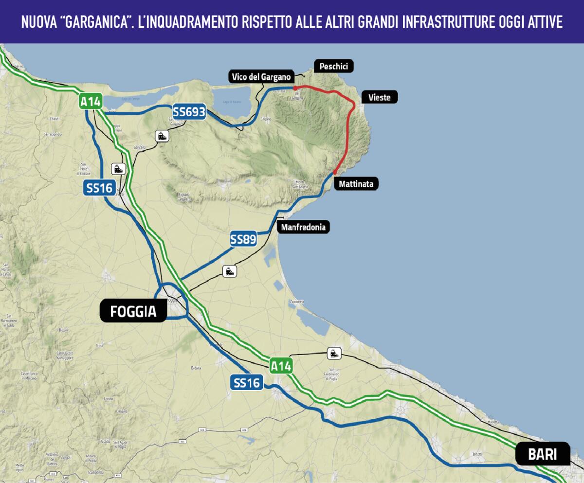 La "superstrada del Gargano" si farà: primo lotto Vico del Gargano-Vieste già finanziato con 300 milioni di euro - 