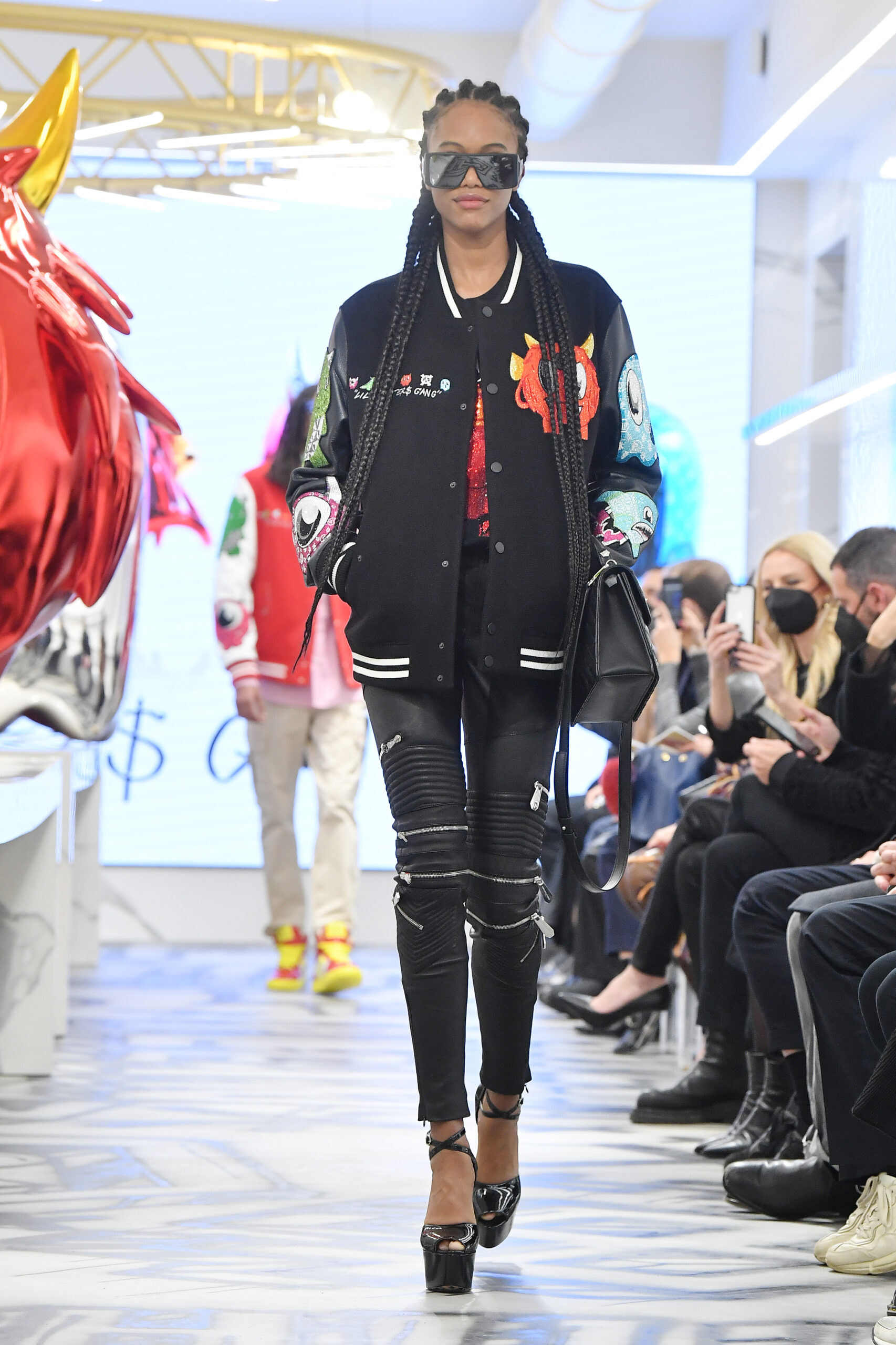 MILAN, ITALY – JANUARY 15: A model walks the runway at the Philipp Plein “Little Monsters” Capsule Collection FW22/23 on January 15, 2022 in Milan, Italy. (Photo by Jacopo M. Raule/Getty Images for Philipp Plein)