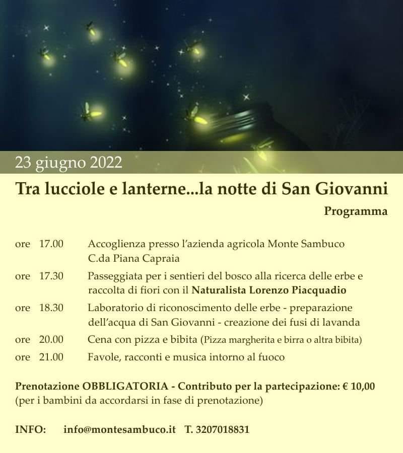 notte di san giovanni, montesambuco, motta montecorvino