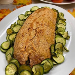 Polpettone zucca e patate ripieno di spinaci e scamorza filante