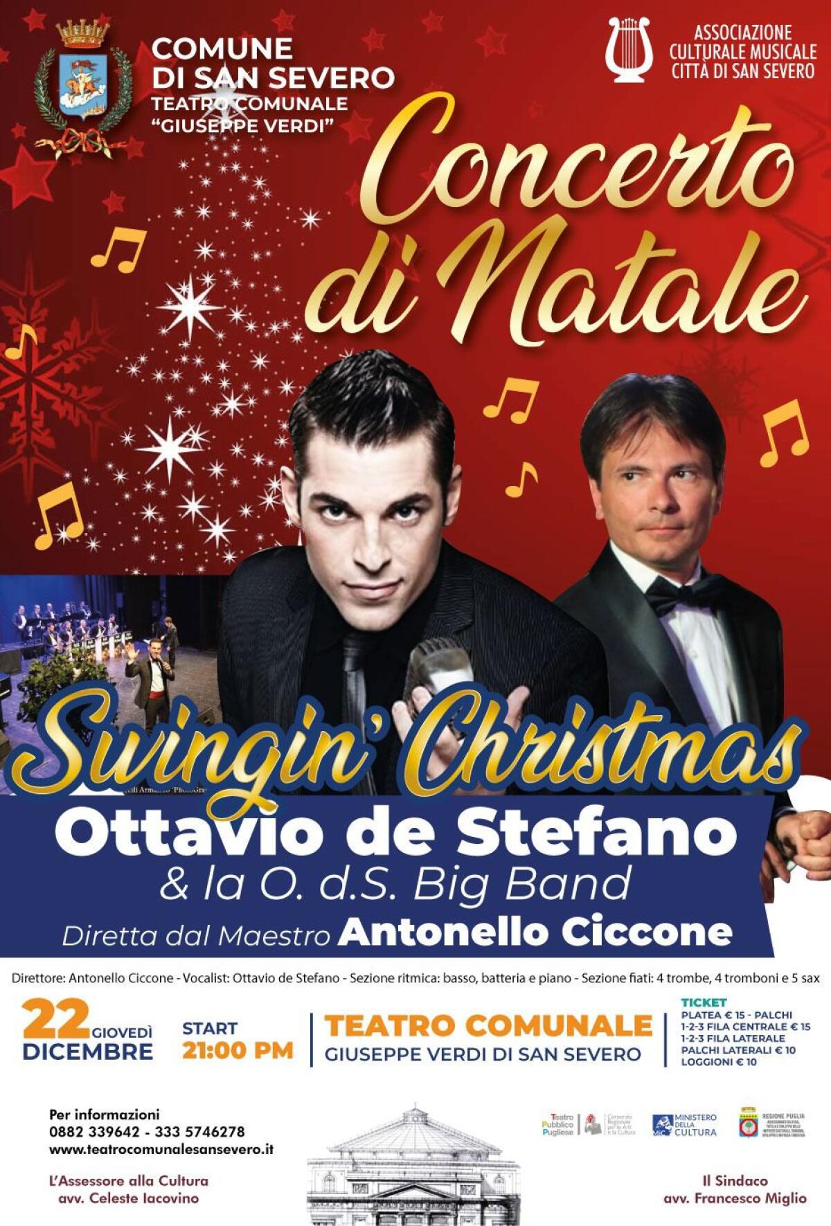 Swingin Christmas con Ottavio de Stefano al teatro "Giuseppe Verdi" di San Severo - 