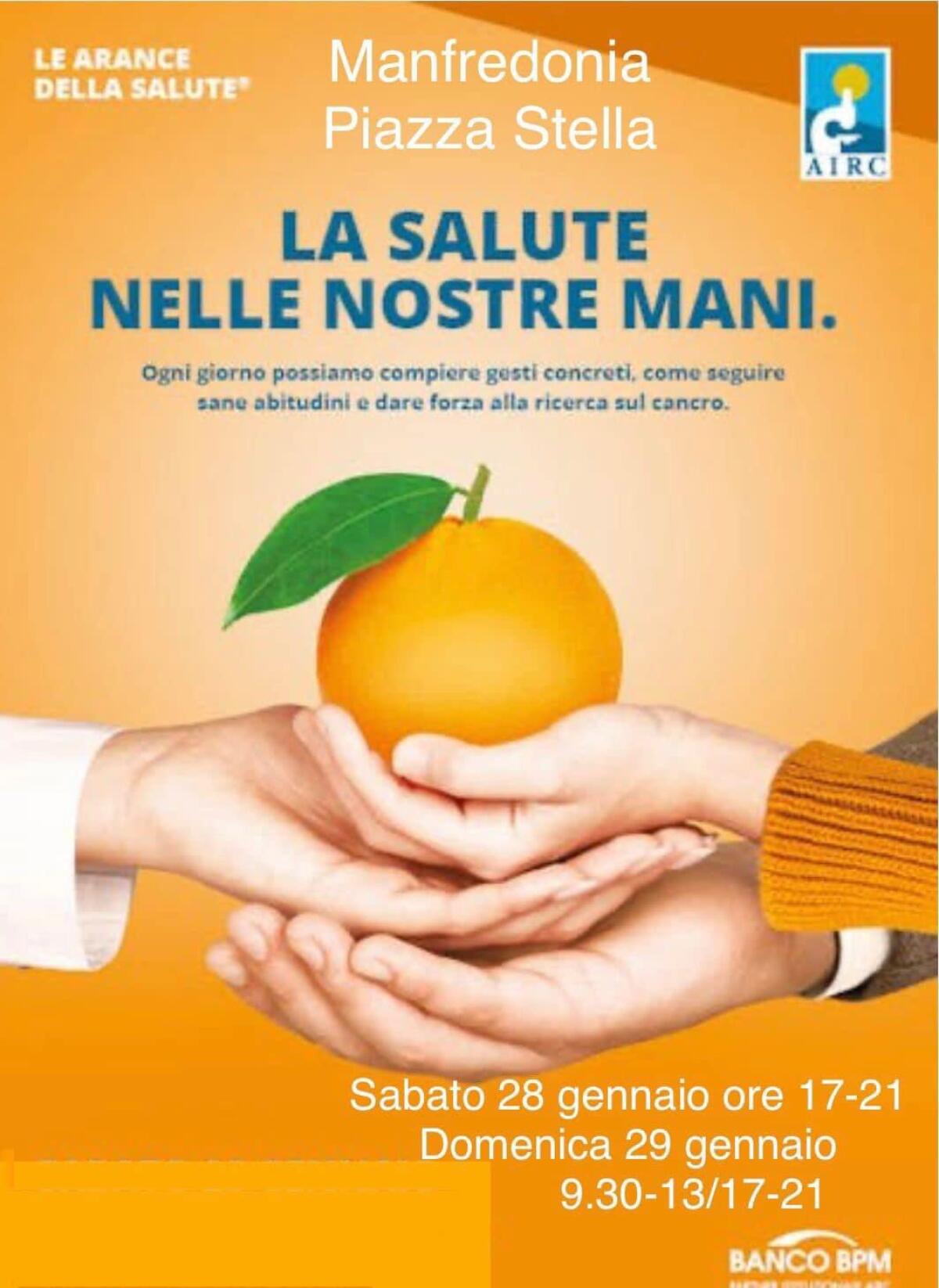 Tornano nelle piazze le Arance della Salute, raccolta fondi di Fondazione AIRC - 