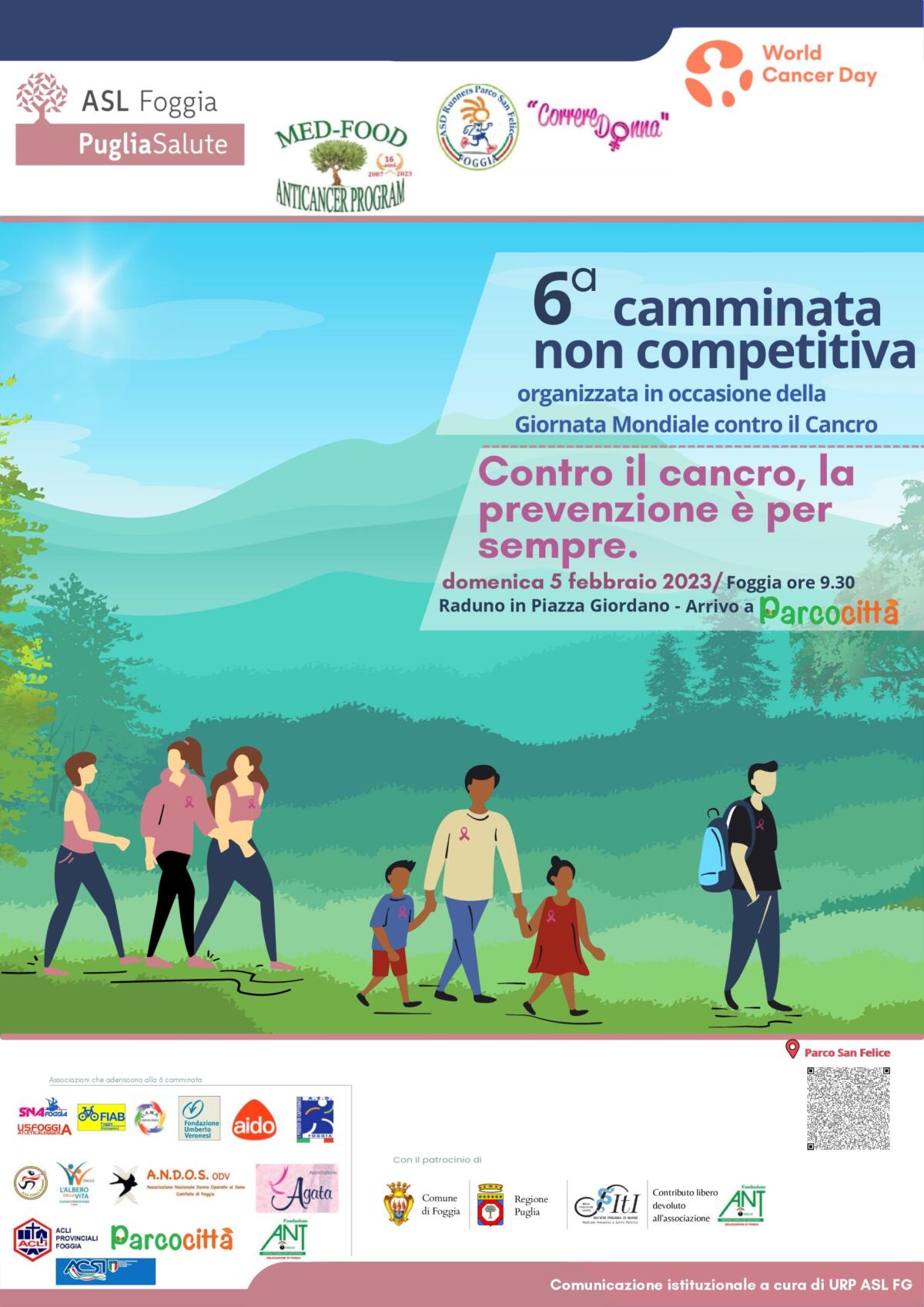 La ASL Foggia celebra la Giornata Mondiale contro il Cancro con la sesta edizione della camminata non competitiva - 