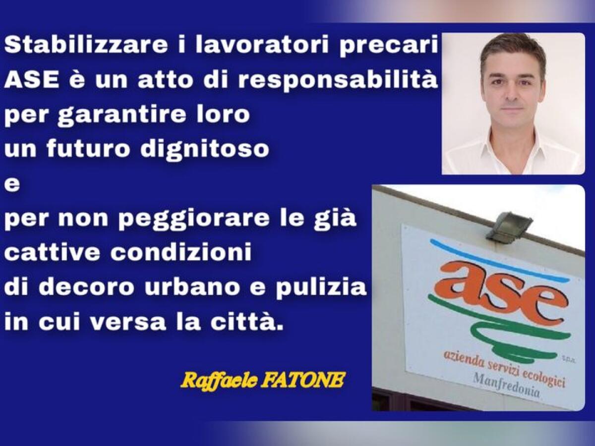 Fatone: “Ase, stabilizzare i lavoratori precari” - 