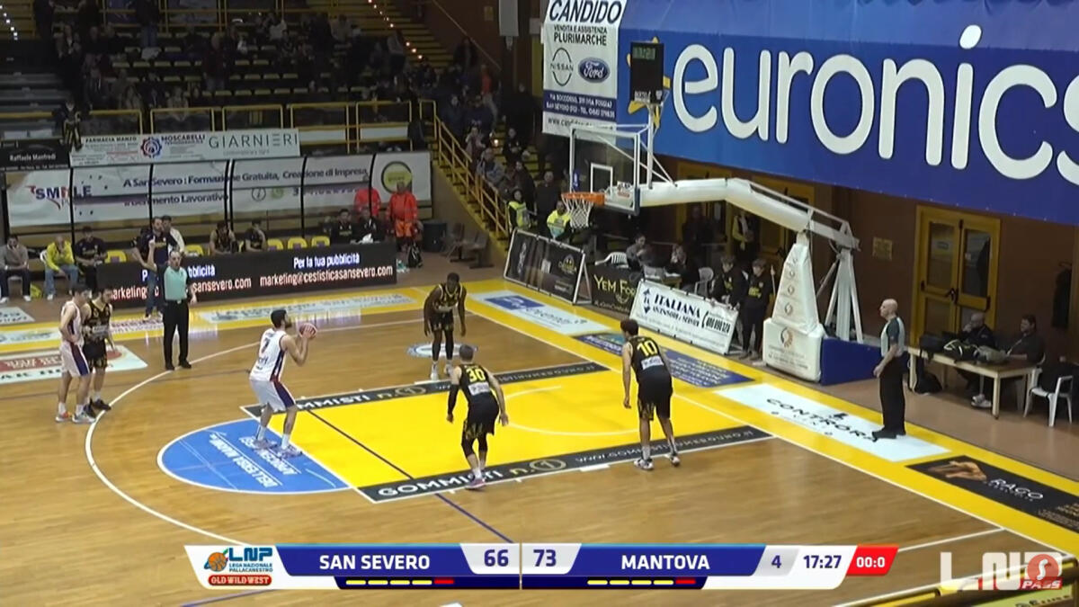 Non riesce la vittoria all’ Allianz Pazienza al San Severo, finisce 68-76 per la Staff Mantova - 