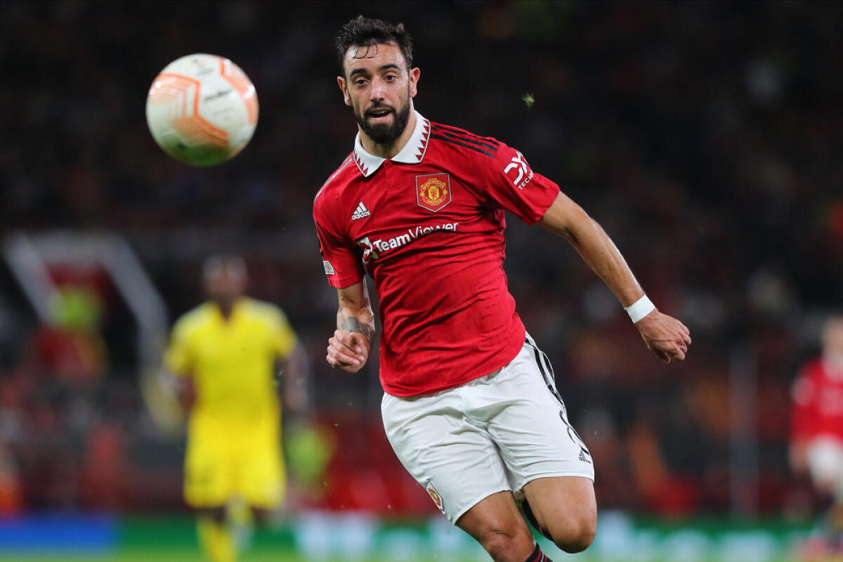 Europa League, il programma delle gare - Bruno Fernandes during the UEFA Europa League match Manchester United vs Sheriff Tiraspol at Old Trafford, Manchester, United Kingdom, 27th October 2022

(Photo by Stefan Constantin/News Images)