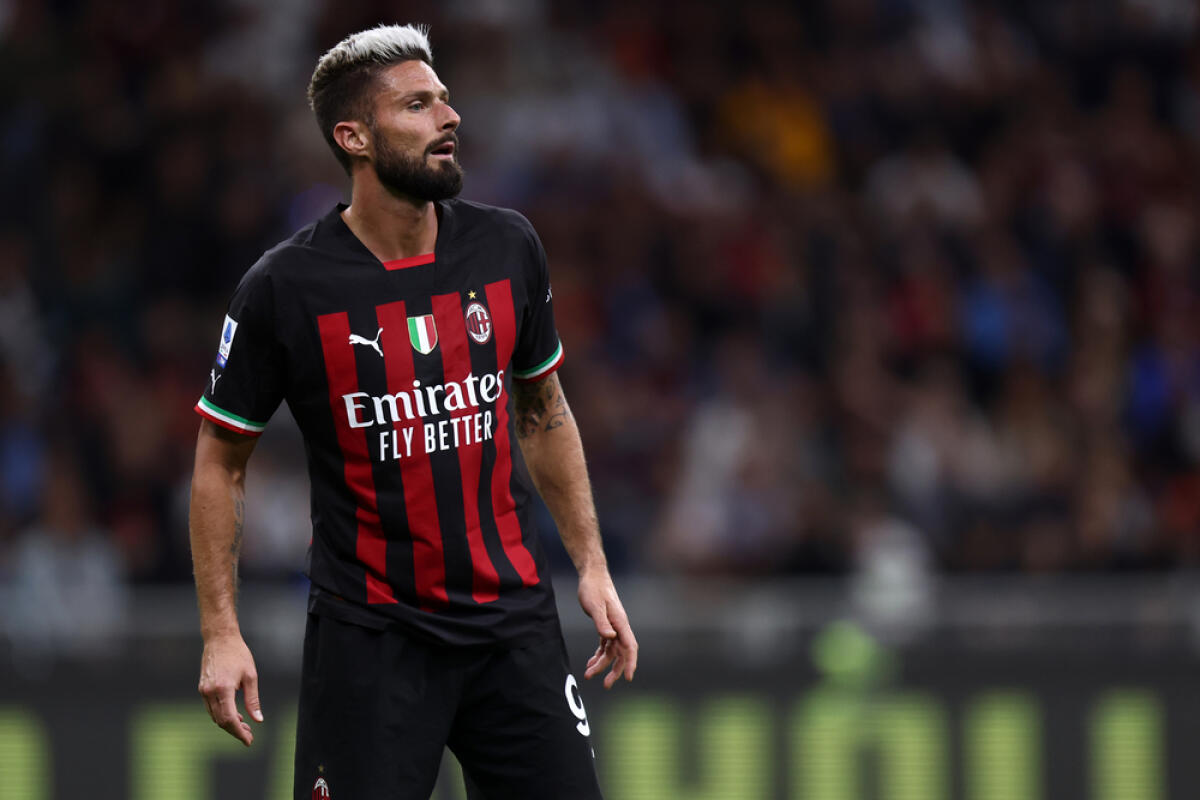 Sorteggio Champions League: ecco gli accoppiamenti! - Olivier Giroud of Ac Milan during the  Serie A match beetween Ac Milan and Ssc Napoli at Stadio Giuseppe Meazza on September 18, 2022 in Milano, Italy .