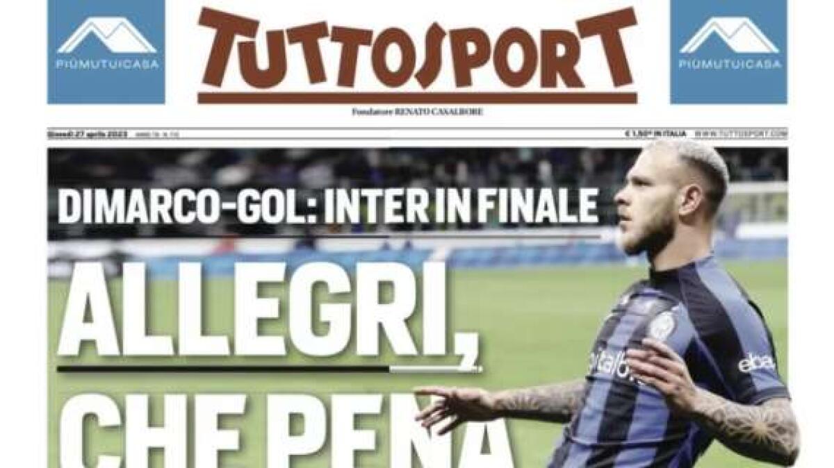 'Allegri, che pena': le prime pagine dei quotidiani - 