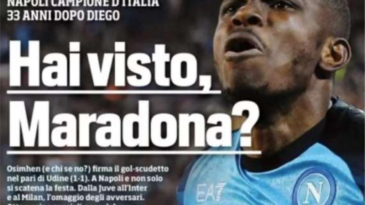 Napoli Campione d'Italia, le prime pagine dei giornali - 