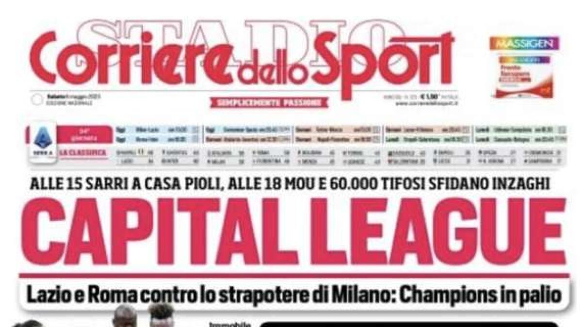 Capital League, le prime pagine dei quotidiani sportivi - 