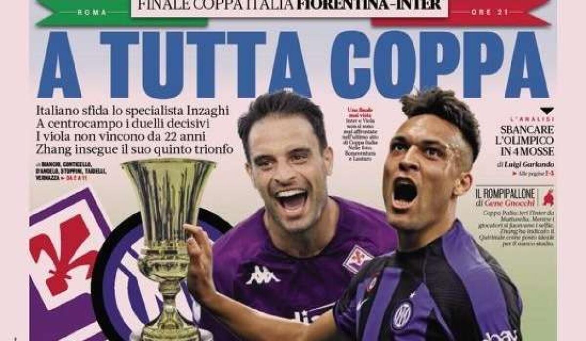 A tutta Coppa, le prime pagine dei giornali - 