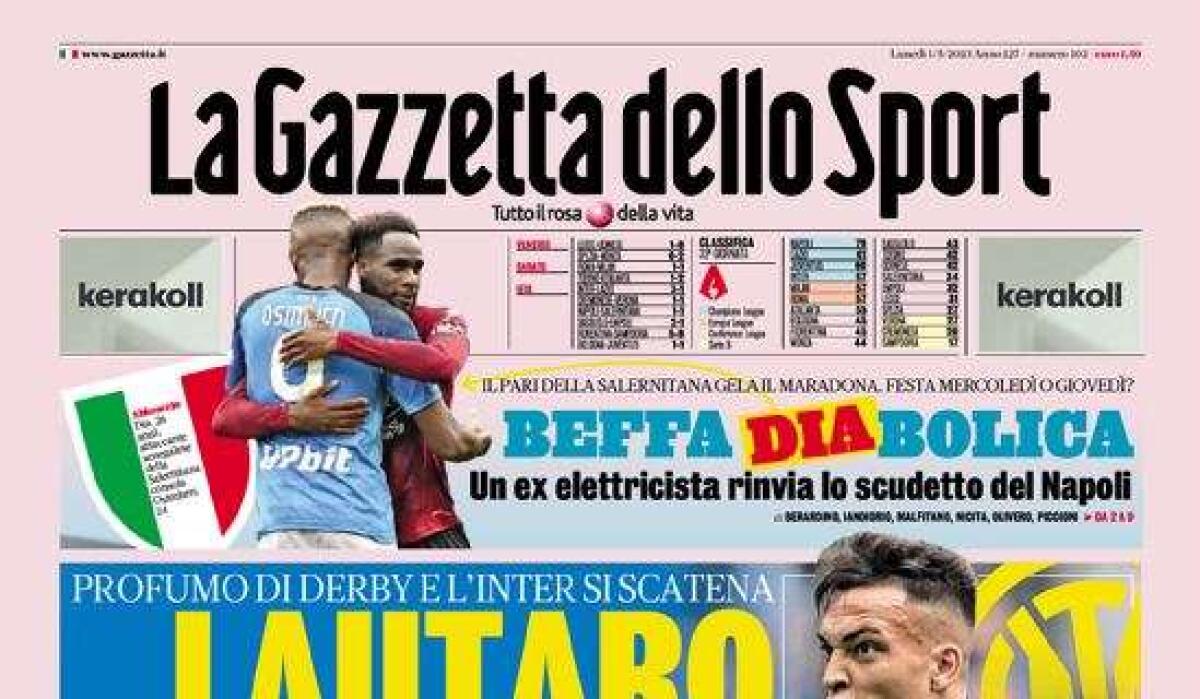 'Beffa DiaBolica': le prime pagine dei giornali sportivi - 