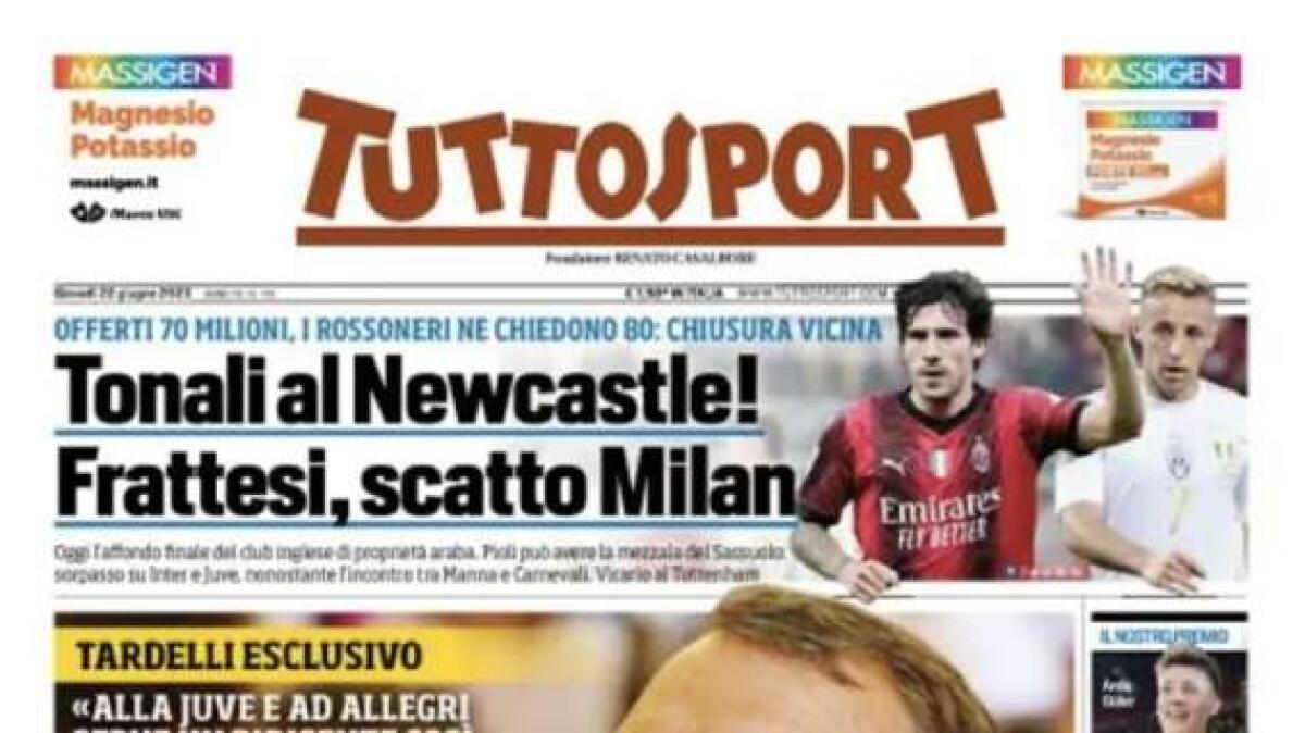'Tonali al Newcastle!', le prime pagine - 