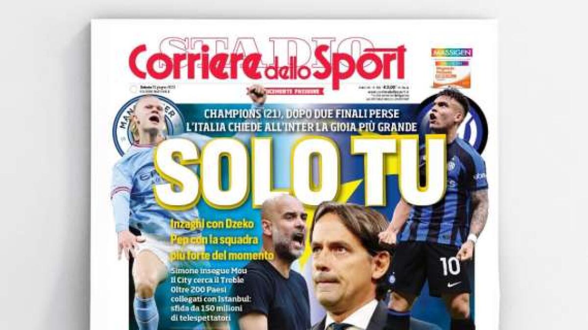 'Solo tu', l'Italia si aggrappa all'Inter nelle prime pagine dei giornali - 