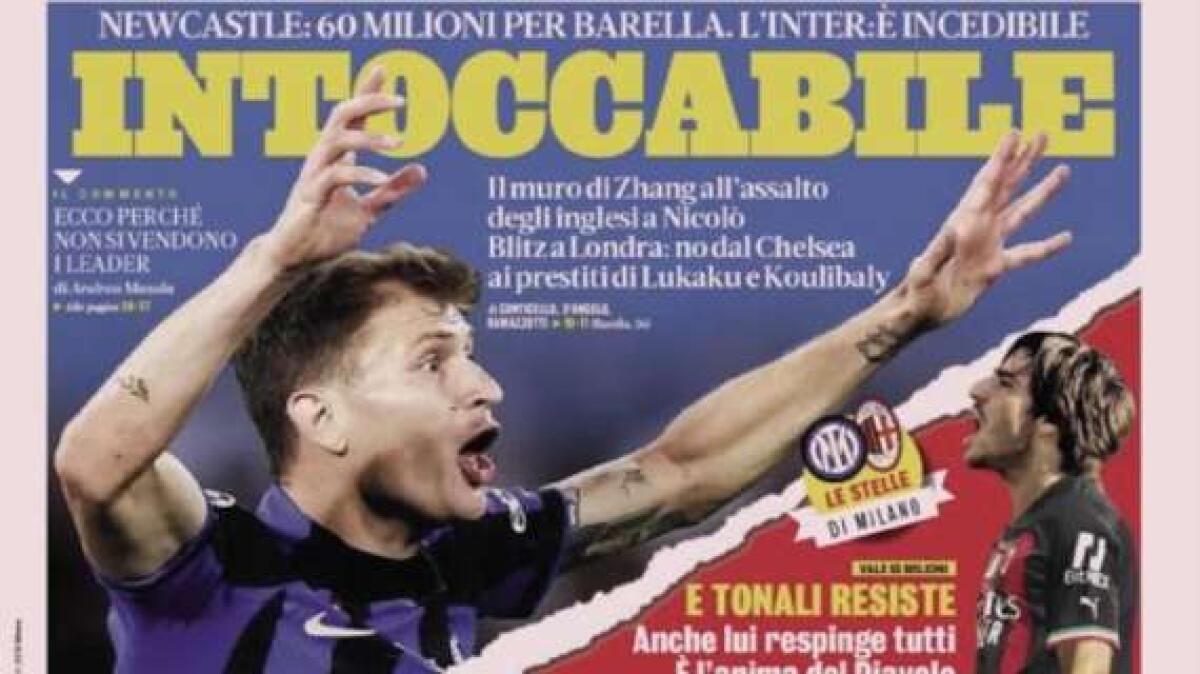 'Intoccabile': le prime pagine dei giornali sportivi - 