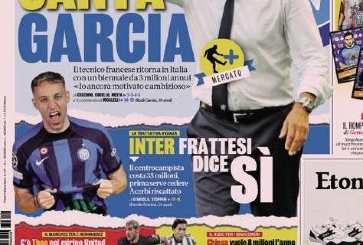 'Rudi alla meta', le prime pagine dei giornali sportivi - 