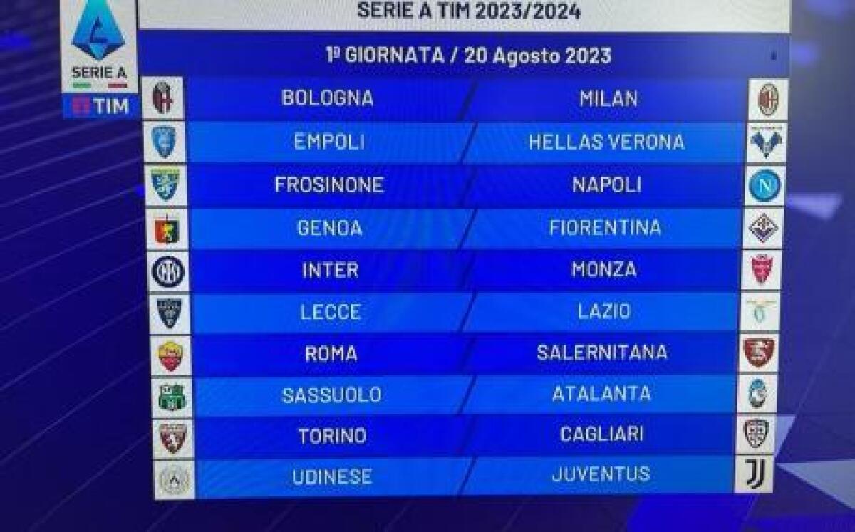 LIVE: Serie A, il calendario 2023/24 - 