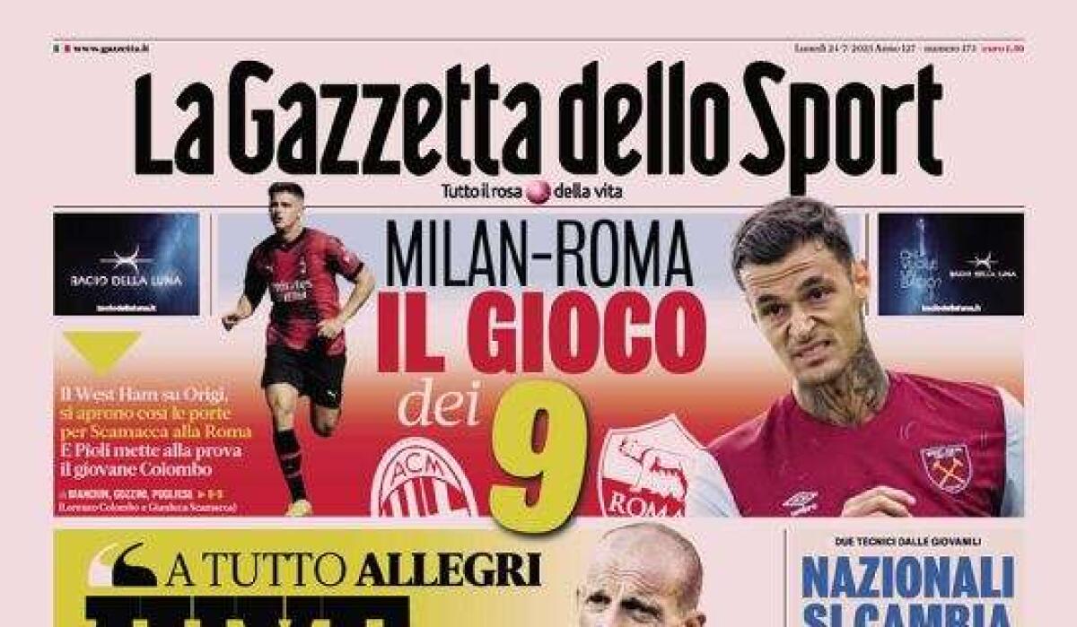 'A tutto Allegri': le prime pagine dei giornali - 