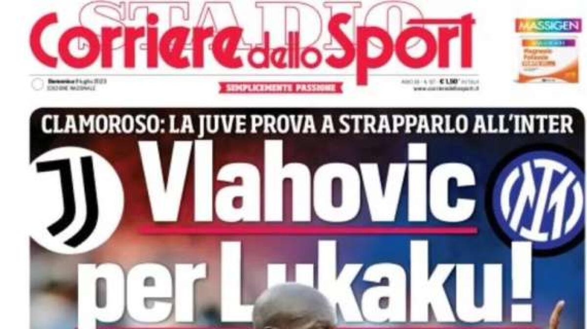 Lukaku occupa le prime pagine dei giornali sportivi - 