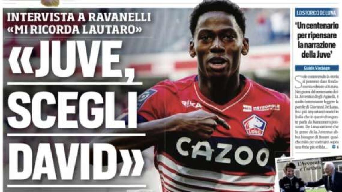 'Juve scegli David', le prime pagine dei quotidiani sportivi - 