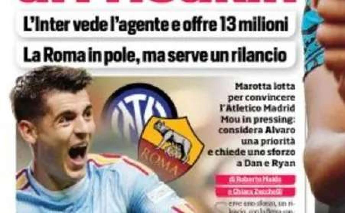Morata 'conquista' le prime pagine dei giornali sportivi - 