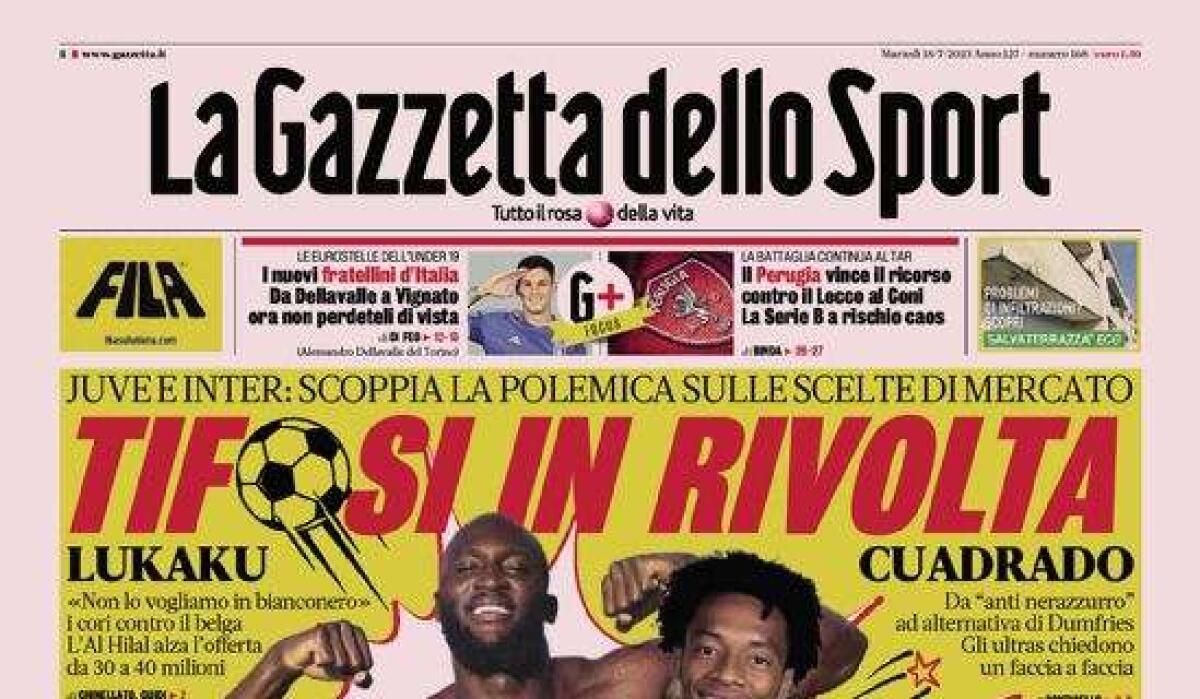 'Tifosi in rivolta', le prime pagine dei giornali - 