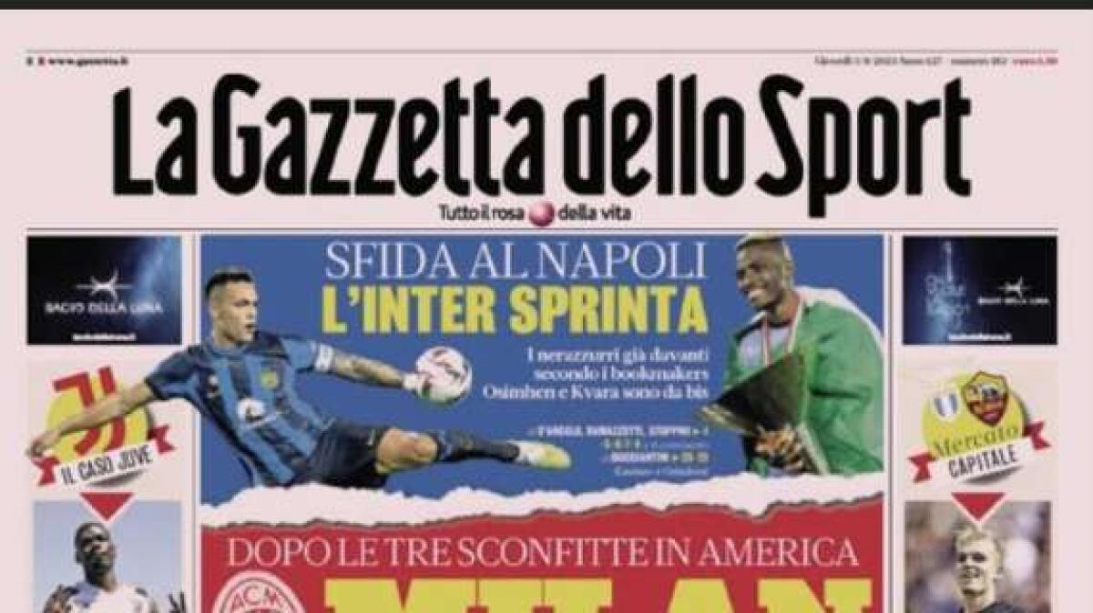 'Sfida al Napoli' nelle prime pagine dei giornali sportivi - 