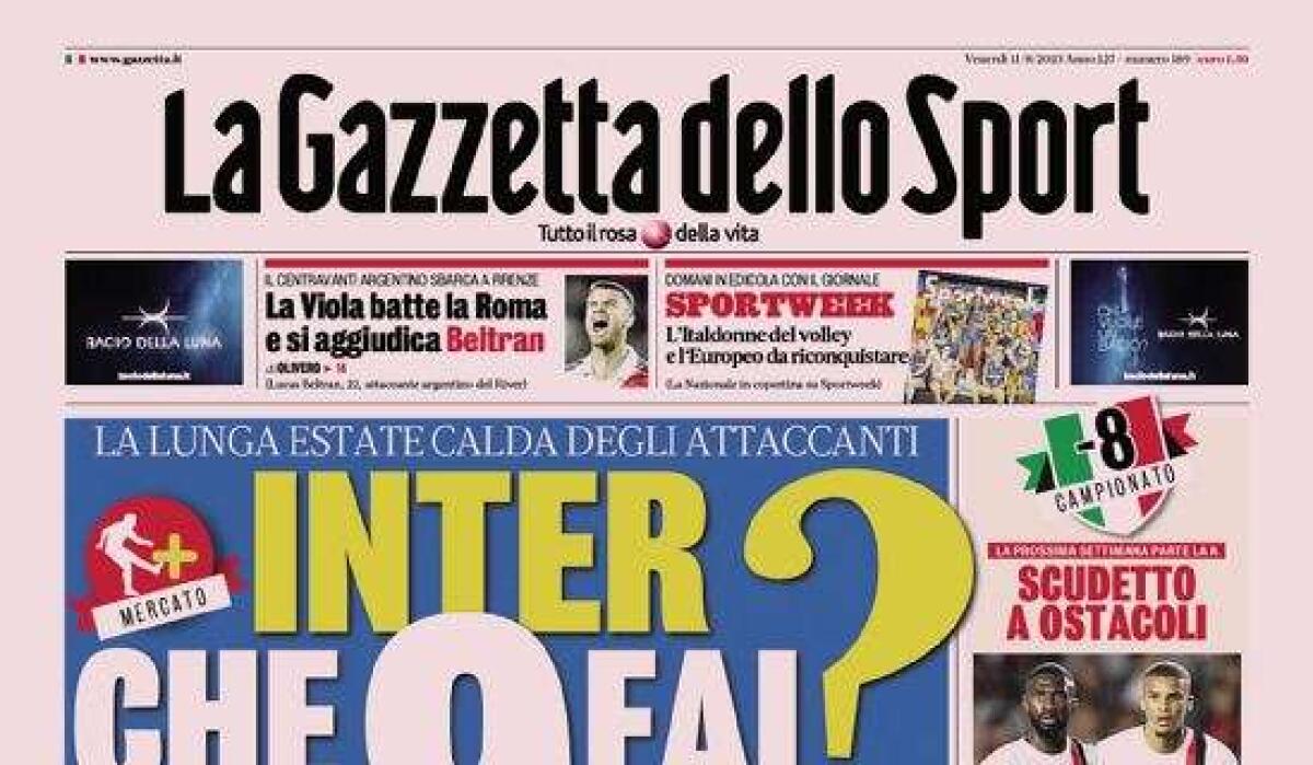 "Inter, che 9 fai?": le prime pagine dei giornali - 
