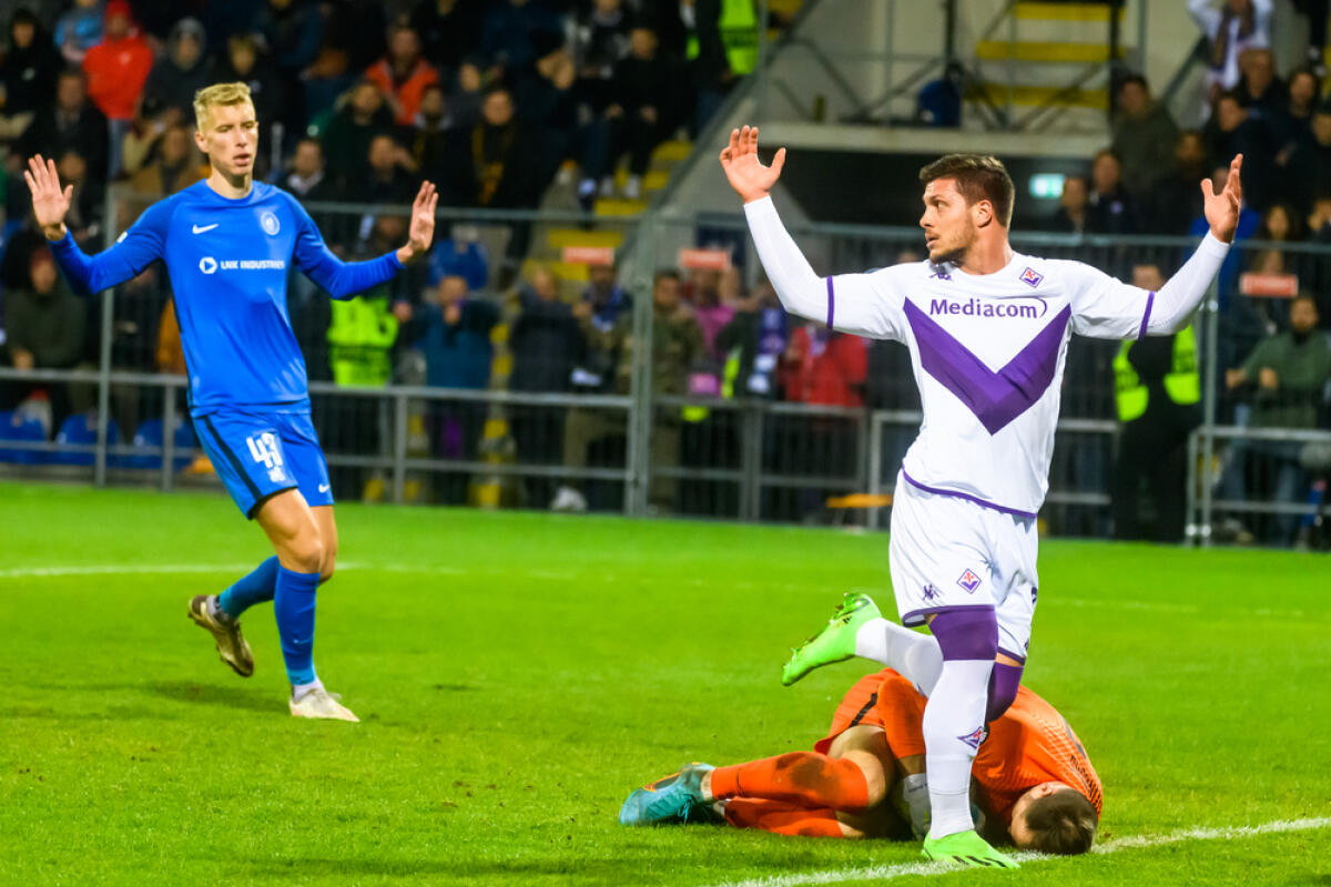 Milan, per l'attacco non scalda il nome di Jovic - RIGA, LATVIA. 3rd November 2022. UEFA Europa Conference League Group A game between RFS and Fiorentina.