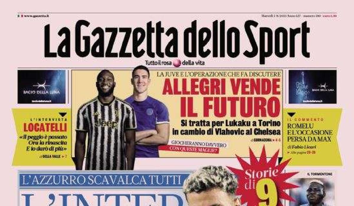L'Inter acchiappa Scamacca sulle prime pagine dei giornali - 