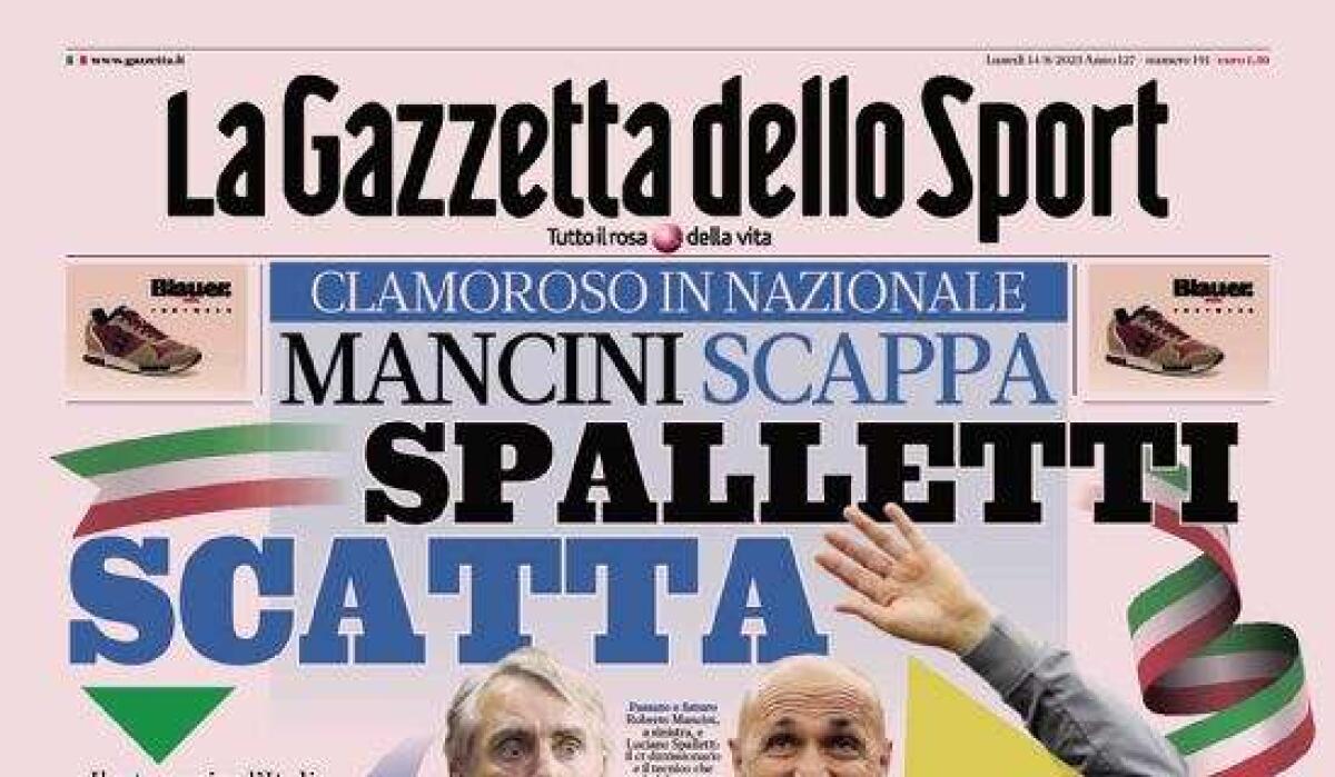 "L'Italia a Spalletti" sui giornali sportivi - 