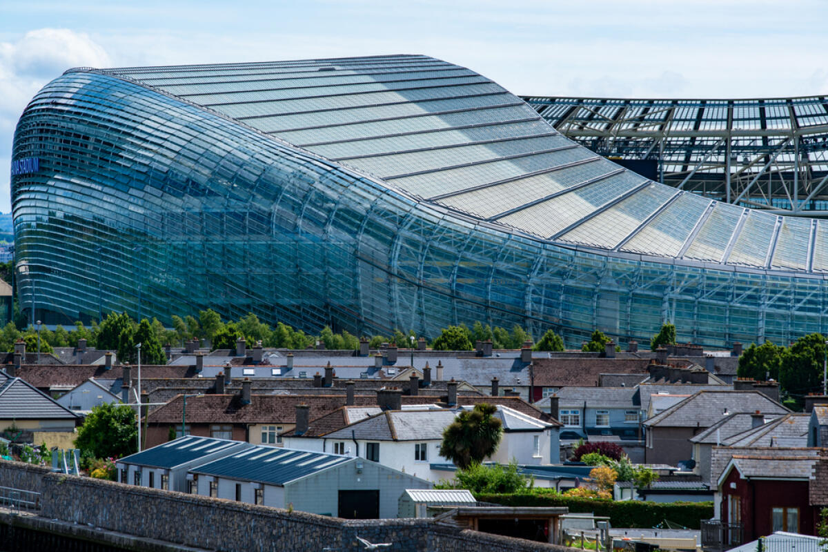 Lo stadio della finale di Europa League 2023/24 - Dublin, Ireland - 11 July 2019: The Aviva Stadium, sports stadium located in Dublin Ireland