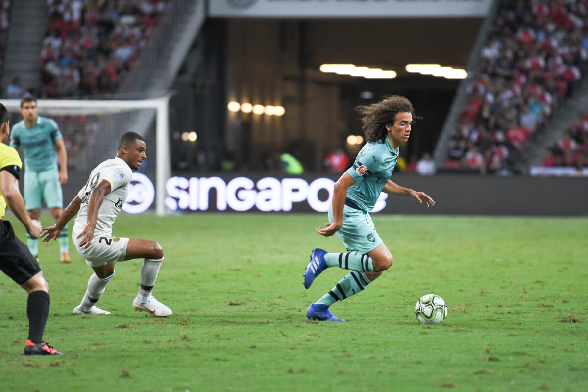 Lazio, vicino il colpo a centrocampo - Kallang-Singapore-28Jul2018:Matteo guendouzi #29 Player of arsenal in action during icc2018 between arsenal against at paris saint-german at national stadium,singapore