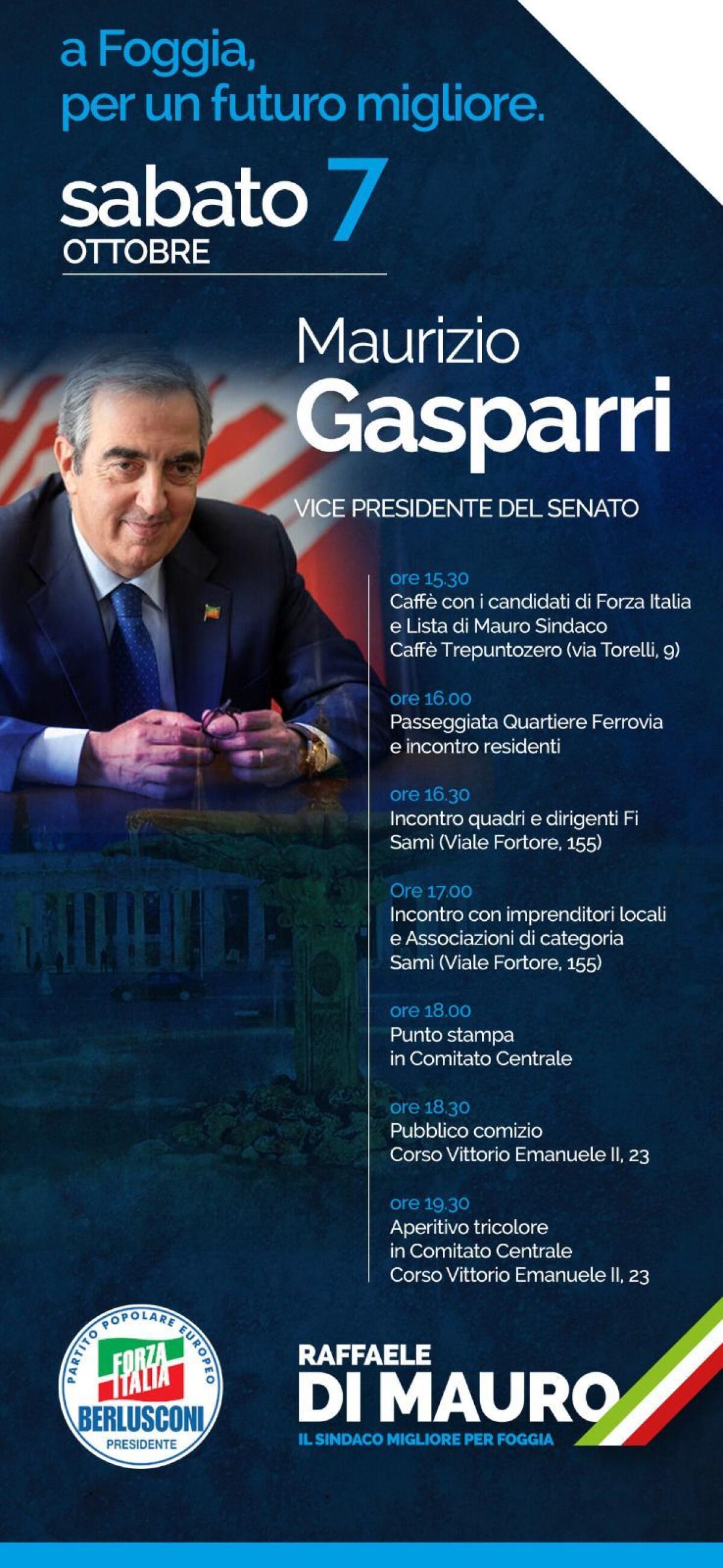 Maurizio Gasparri a sostegno del candidato Di Mauro - 