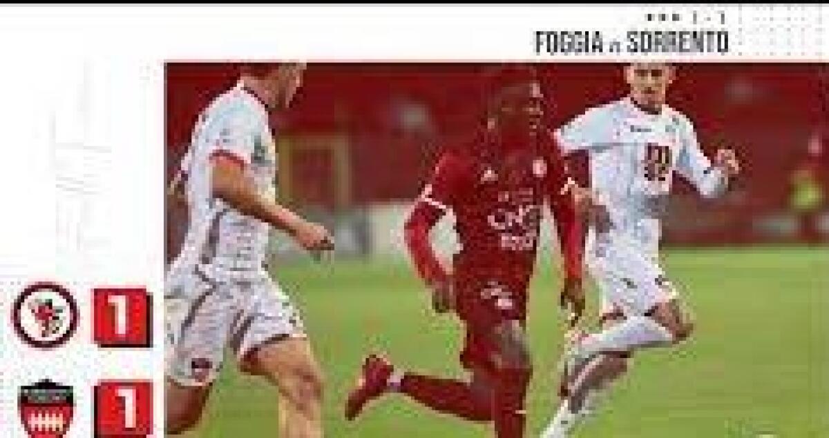 Foggia calcio, pari casalingo con il Sorrento - 