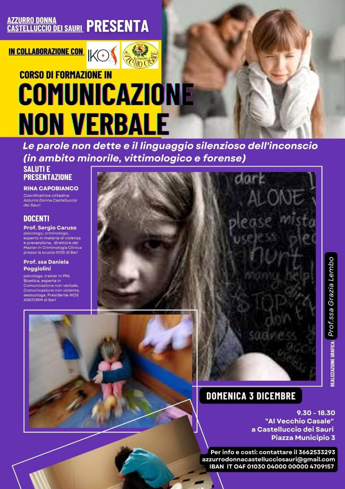 Corso sulla comunicazione non verbale organizzato da Azzurro Donna - 