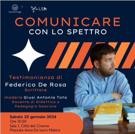 All'UniFg torna Federico De Rosa per parlare di inclusione e scrittura