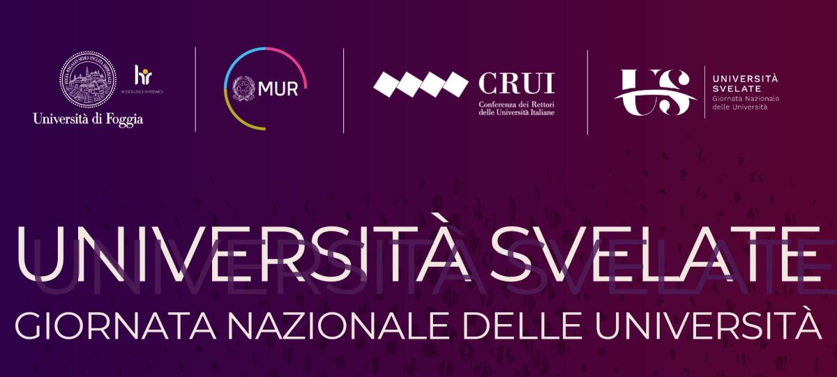 "Università svelate", il 20 marzo l'UniFG celebra la Giornata nazionale delle Università italiane. - 