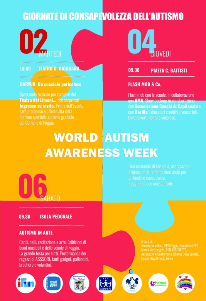 Banner Or Poster For World Autism Awareness Day, Puzzles On Postcard Vector Illustration In A Flat Style