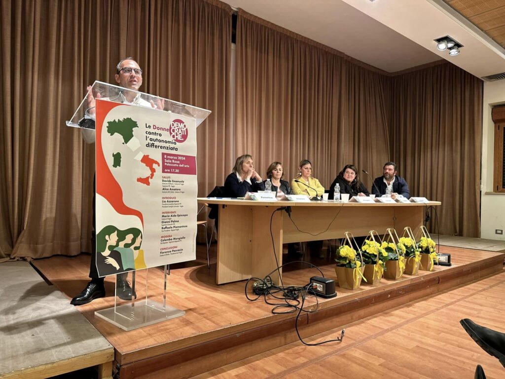Foggia, tre giorni di iniziative del Pd contro l'autonomia differenziata