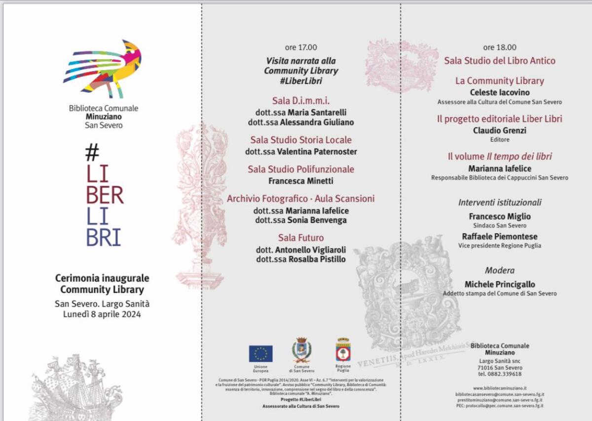 San Severo, la Biblioteca Alessandro Minuziano diventa una Community Library - 