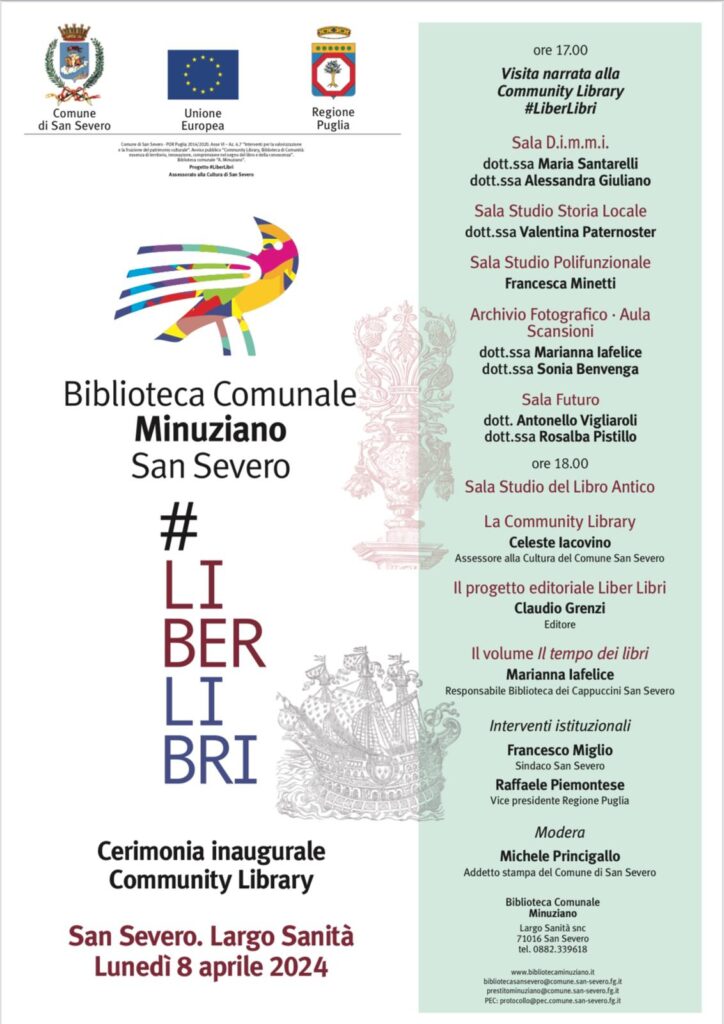 San Severo, la Biblioteca Alessandro Minuziano diventa una Community Library