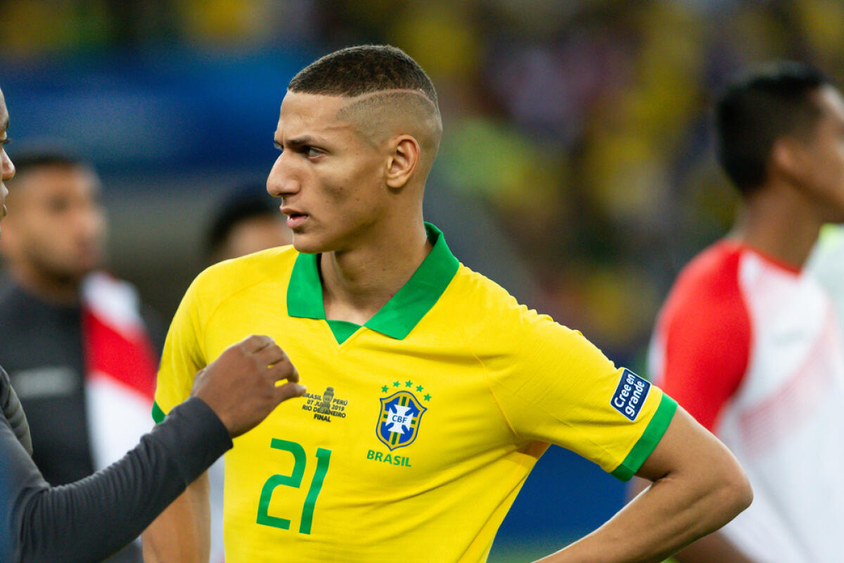 Convocati Copa America: quante assenze illustri nel Brasile! - Rio, Brazil - July 7, 2019: Richarlison of Brazil wins Peru in 3x1 during the game of the 2019 Copa America final in Maracana Stadium and is champion.