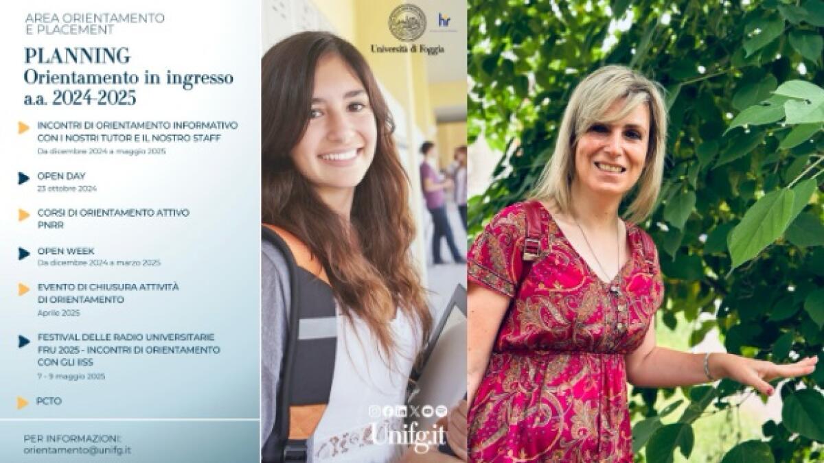 Foggia, l'Università lancia le attività di orientamento in ingresso per l'anno accademico 2024/2024 - 