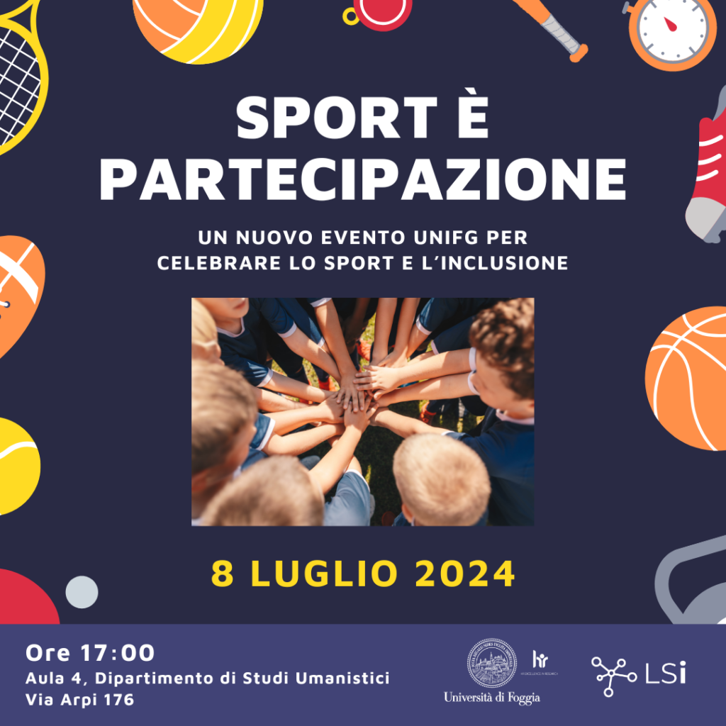 Foggia, l'8 luglio l'evento "Sport è partecipazione"