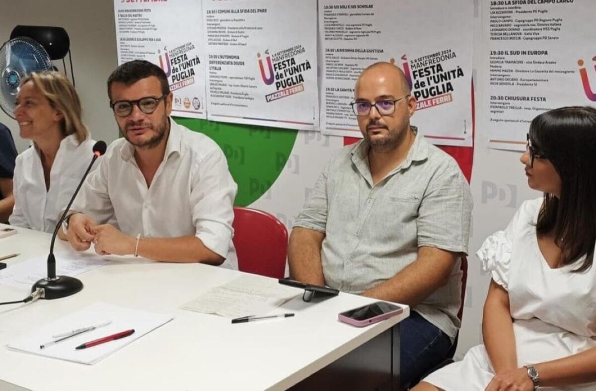 Manfredonia, dal 5 all'8 settembre ospita la Festa regionale de l'Unità - 