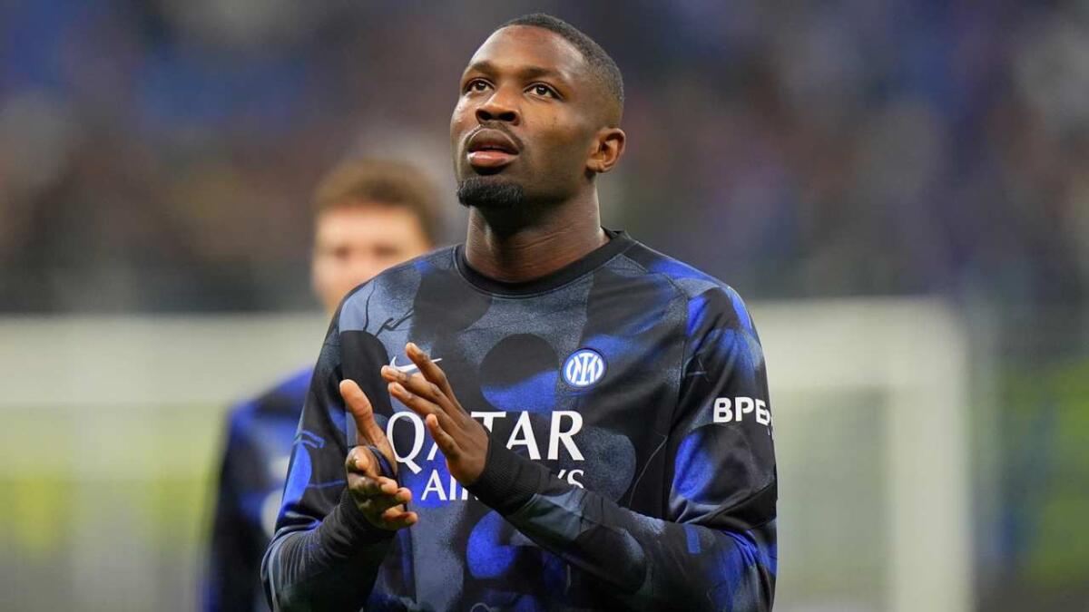 Supercoppa, le probabili di Inter-Milan:  Thuram e Leao saltano il Derby? - Inter Milan's Marcus Thuram during  the Serie A soccer match between Inter and Juventus at the San Siro Stadium in Milan, North Italy - Sunday, October  27 , 2024. Sport - Soccer . (Photo by Spada/Lapresse)